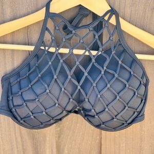Shade & Shore Black Mesh Bikini Top